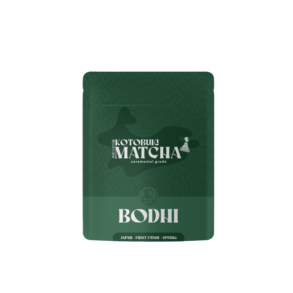Kotobuki Ceremonial Matcha - Bodhi Drinks - On the Go pack 5gr - japanese matcha - kagoshima - vulcanic - tana - first flush - spring - sweet matcha - A grade - ceremonial grade - belgisch merk - lokaal 